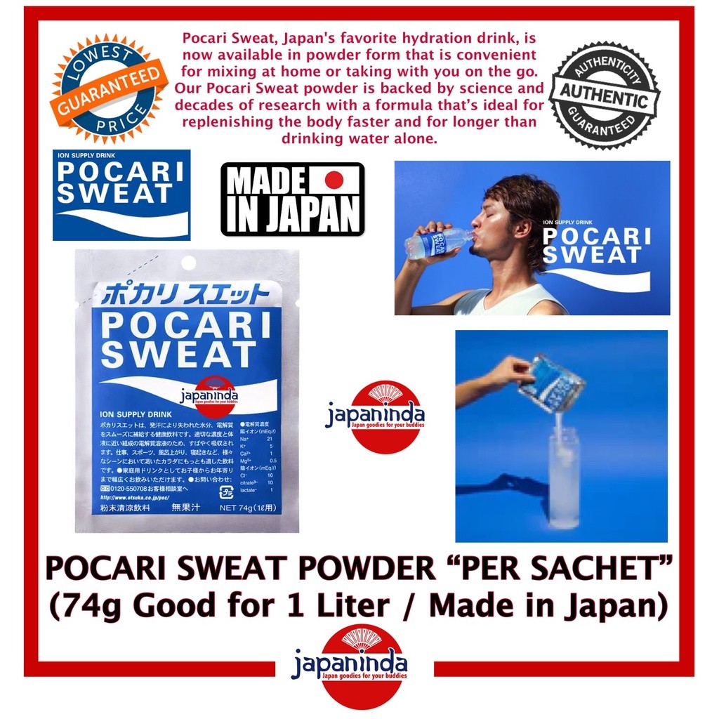 Pocari Sweat Powder PER SACHET 74g (Good for 1 Liter) 100% Authentic ...