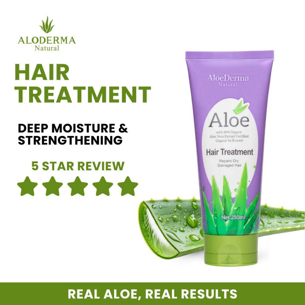 AloDerma Hair Treatment 210ml- Deep Repair for Damaged & Color-Treated ...