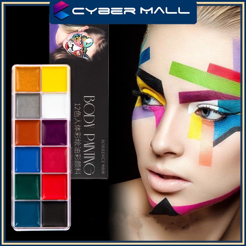 Face Body Paint Set 12 Colors Professional Makeup Palette Safe ...