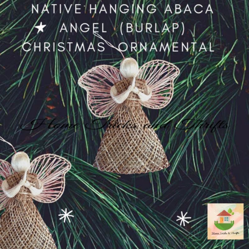 HTT Native Hanging Abaca Angel (Burlap) Christmas Ornaments | Shopee ...