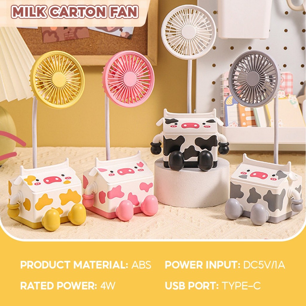 Rechargeable Desk Fan with Sharpener Pen Holder Cute for Kids School ...