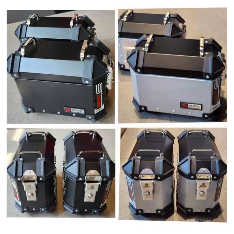 SEC Side Pannier Plastic Kryptonite and Alloy Side Box pair with ...