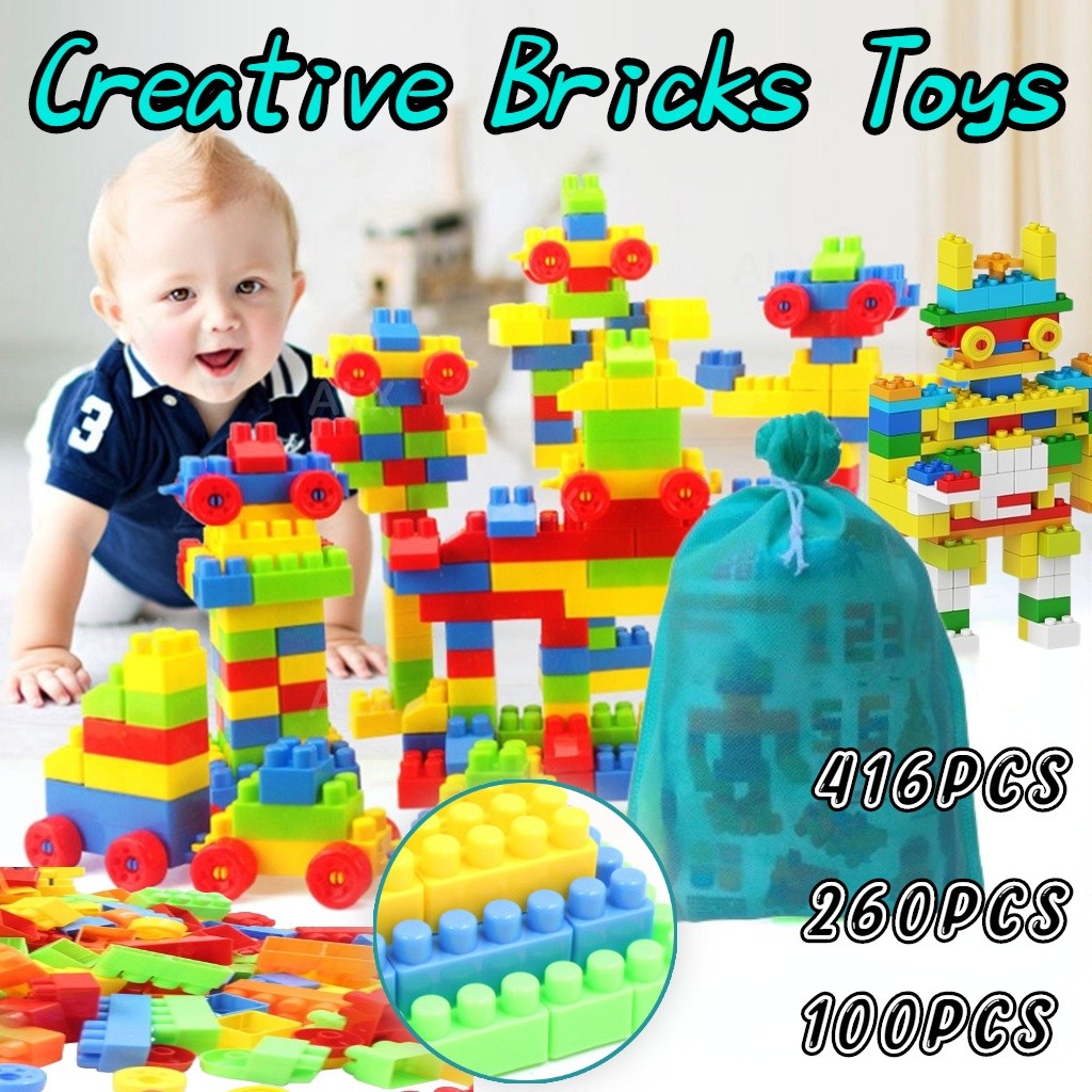 Kids Building Block Toys Intellectual Early Educational Model Brick Toy ...