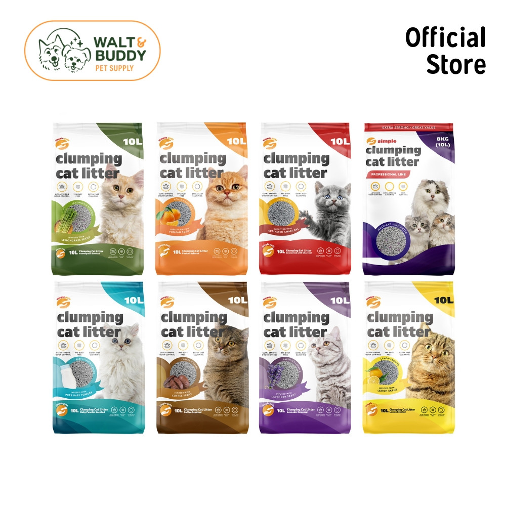 Simple Pets Clumping Cat Litter - Ultra Absorbent, Odor Control, & Low ...