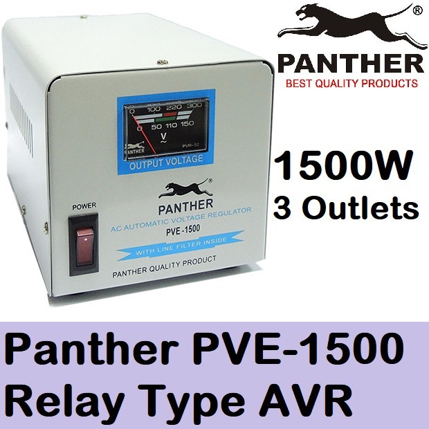 Panther AVR 1500W Relay Type Automatic Voltage Regulator PVE-1500 PC ...