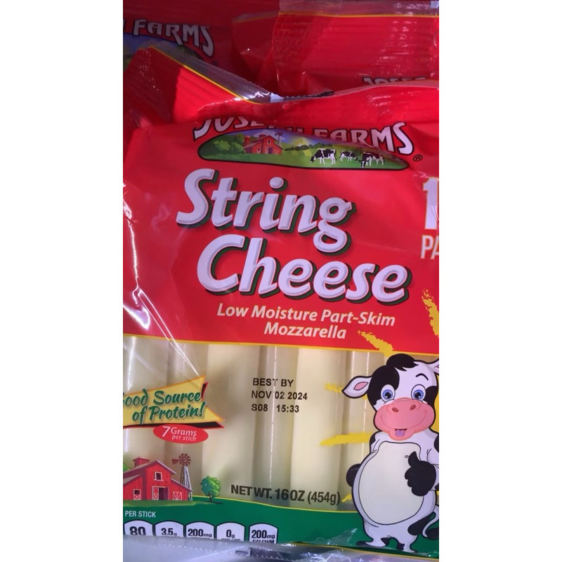 JOSEPH FARMS MOZZARELLA STRING CHEESE 16oz | Shopee Philippines