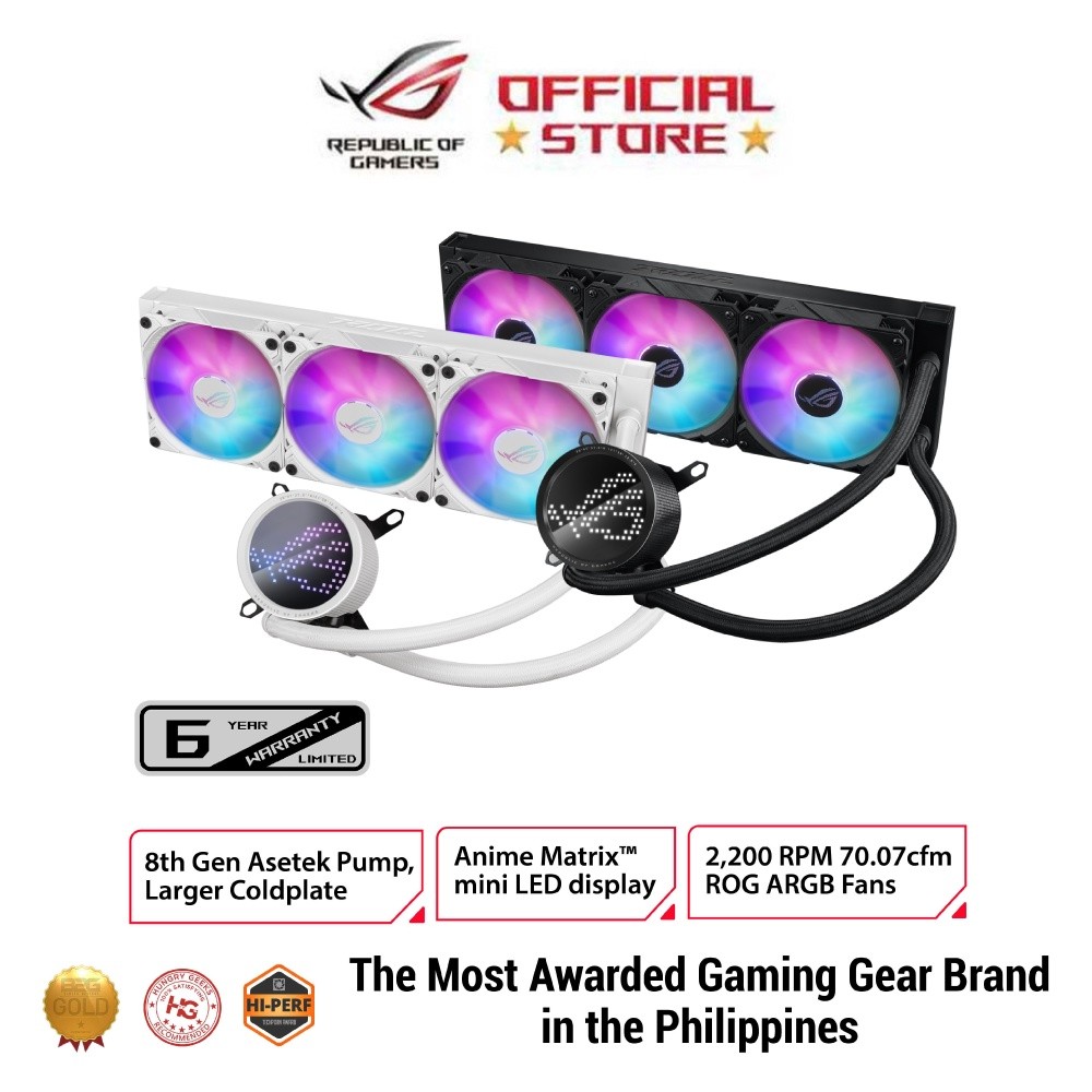 Asus|g{UB@ROG RYUO III 360 ARGB Black/White AIO Liquid CPU Cooler w ...