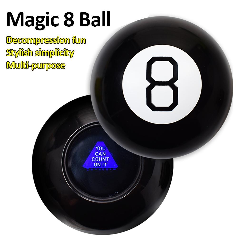 10CM_h>Black`I,8 Magic Prediction Ball Ball Black 8 Magic Props ...
