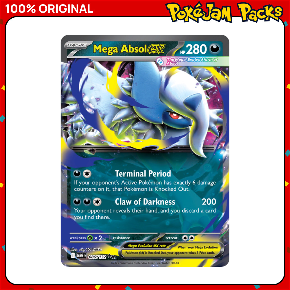Mega Absol ex - 86/132 - Double Rare - Mega Evolution - Pokemon Card |  Shopee Philippines