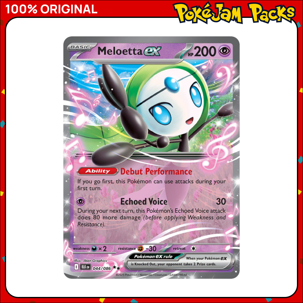 Meloetta ex - 44/86 - Double Rare - Black Bolt - Pokemon Card | Shopee  Philippines