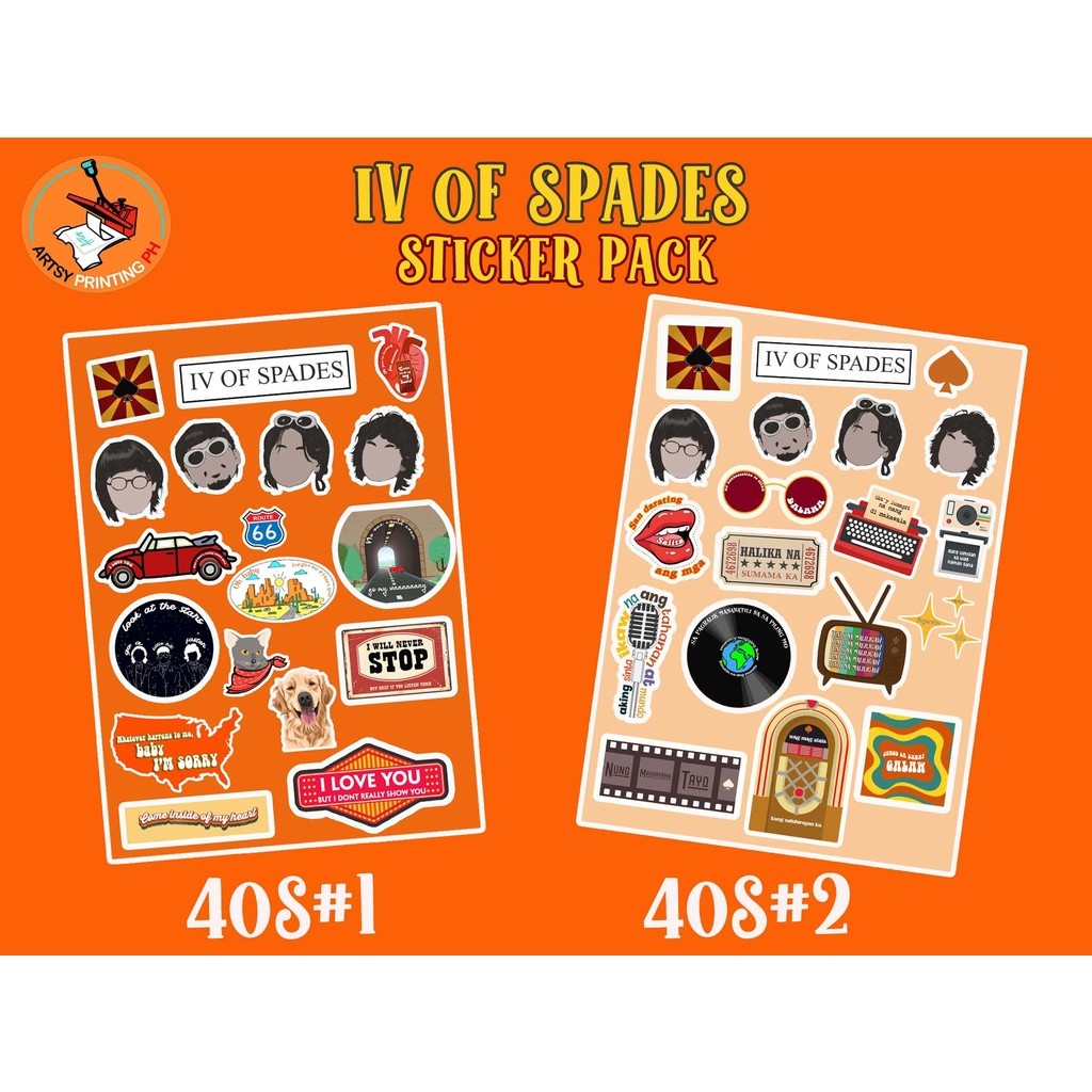 ARTSY - IV OF SPADES STICKER PACK | Shopee Philippines