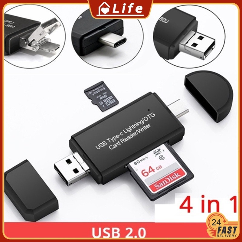 USBM|q+3.0 Card Reader Type C/Android USB to Micro USB/SD/TF/USB ...