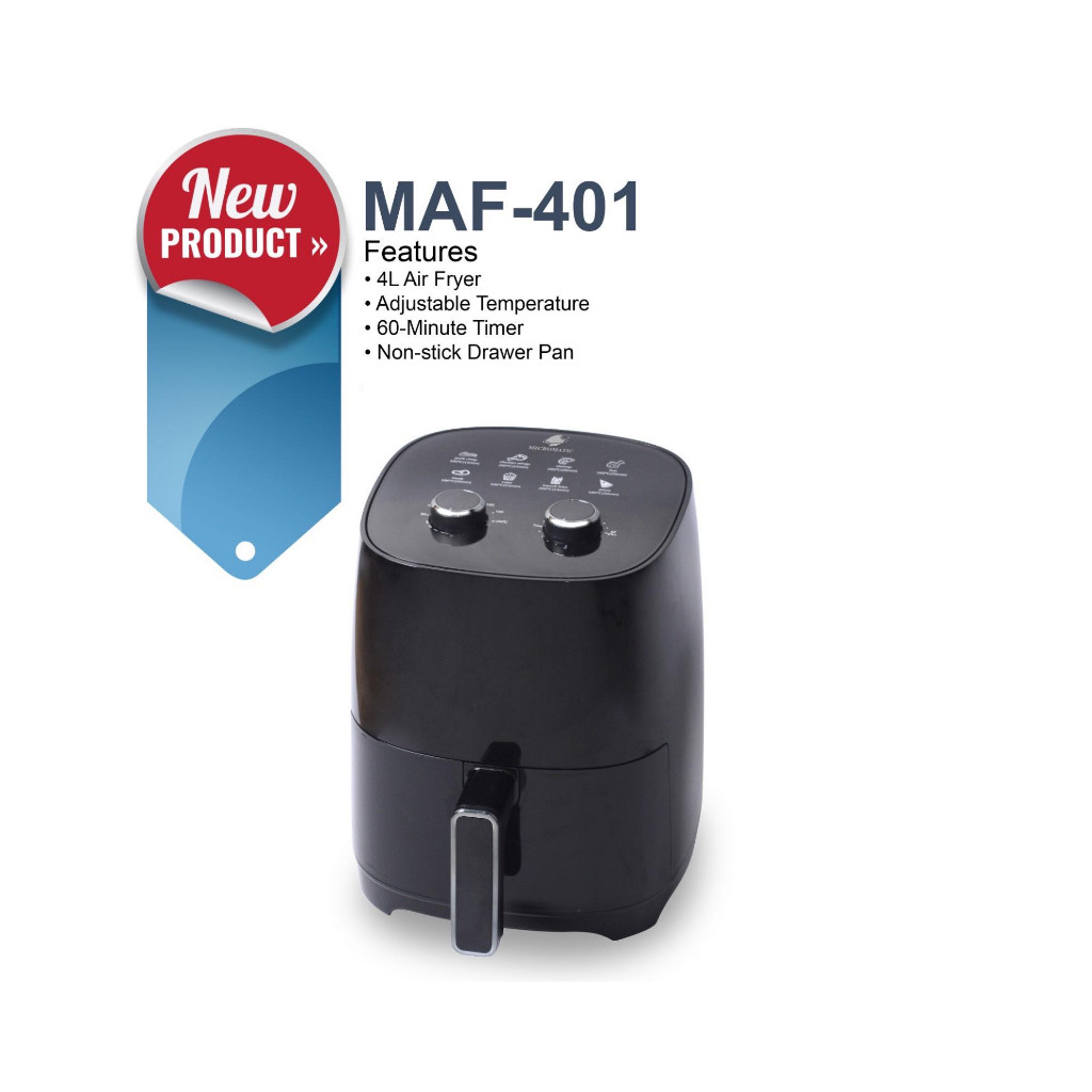 Micromatic!fK'MAF-401(p)Air Fryer 4;DQ'Liters{ZT