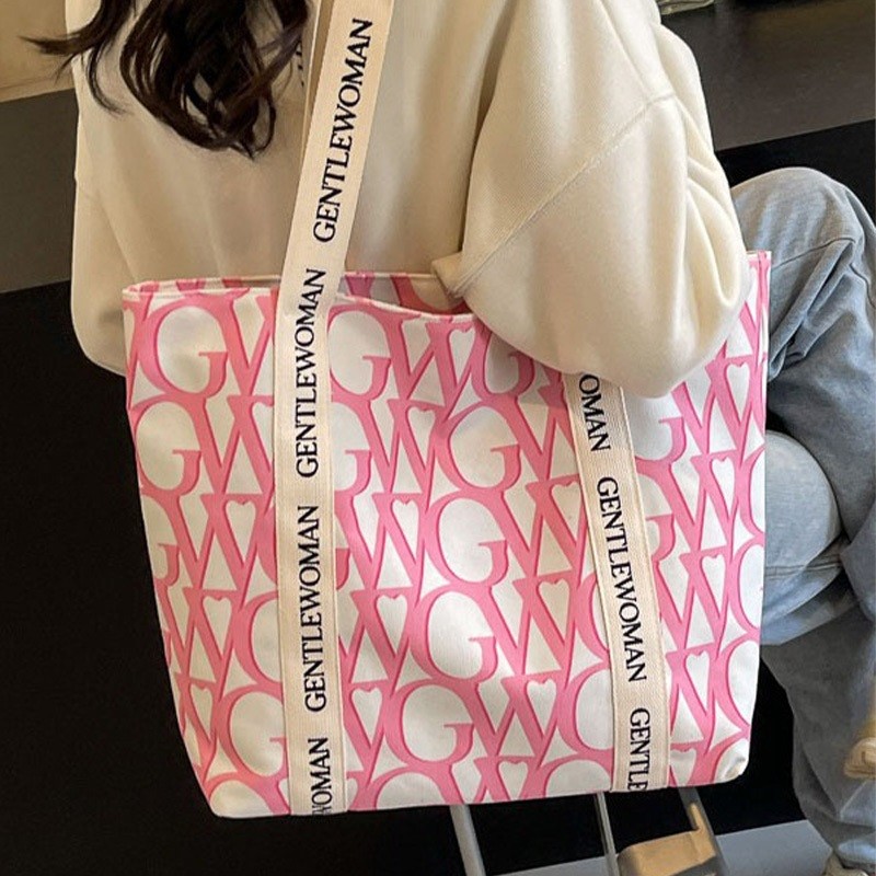 COD Korean Canvas Bag For Women Tote Bag Girls Shoulder Bag Fashion ...
