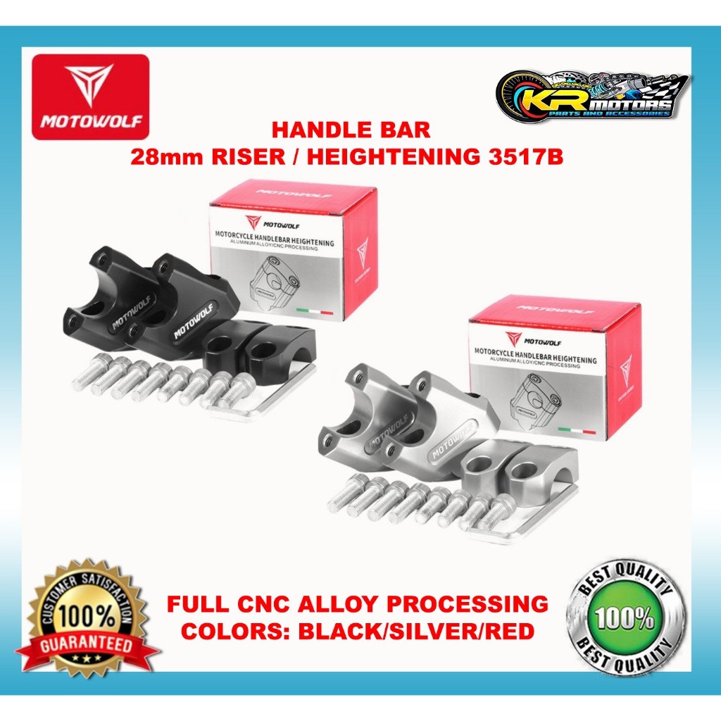 Motowolf 22mm & 28mm Handle Bar Riser and Lifter for PCX / ADV / XRM ...