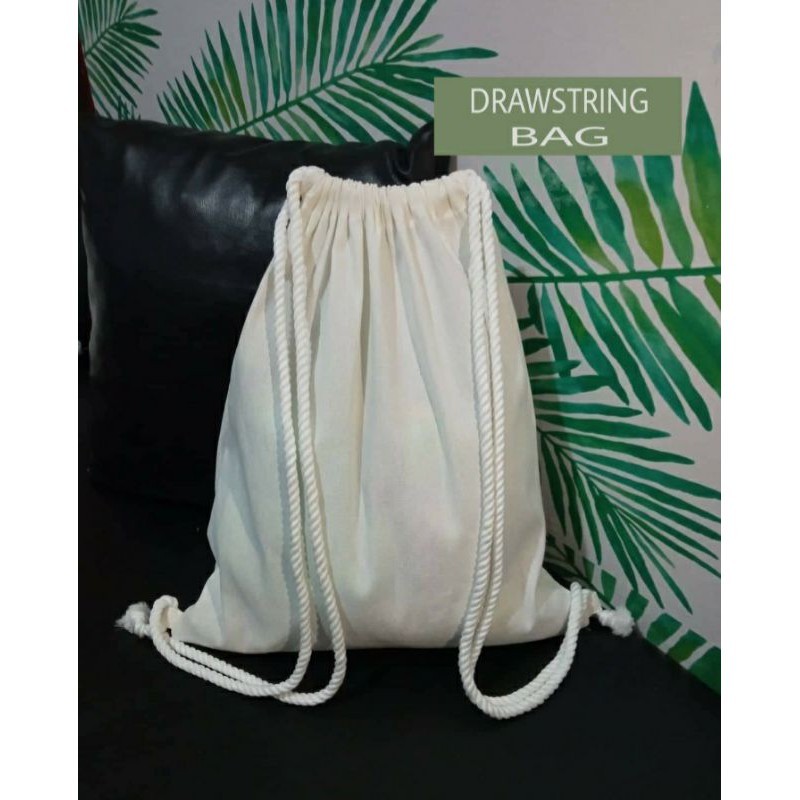 Canvas Drawstring^U,Bag+a?Knapsack^jA!(katsa) | Shopee Philippines