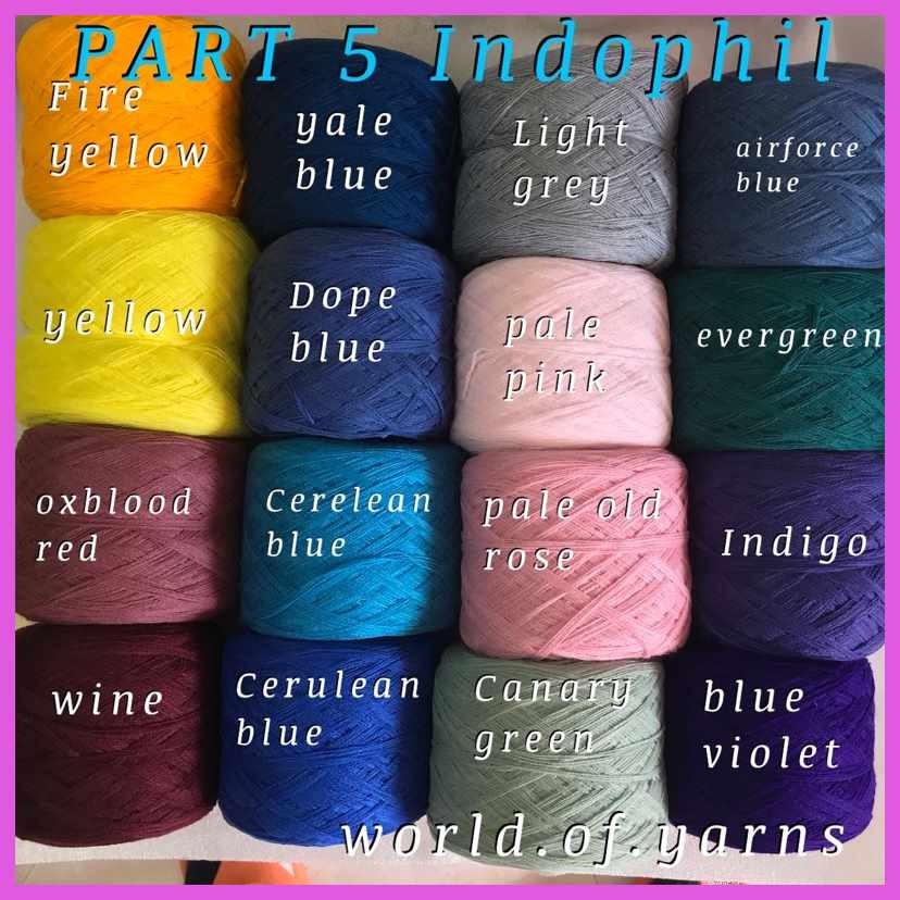 PART:5*V#Indophil/`bE;Acrylic;rI`Yarn(4;Xp`ply)--MORE;fc`colors;wb`in ...