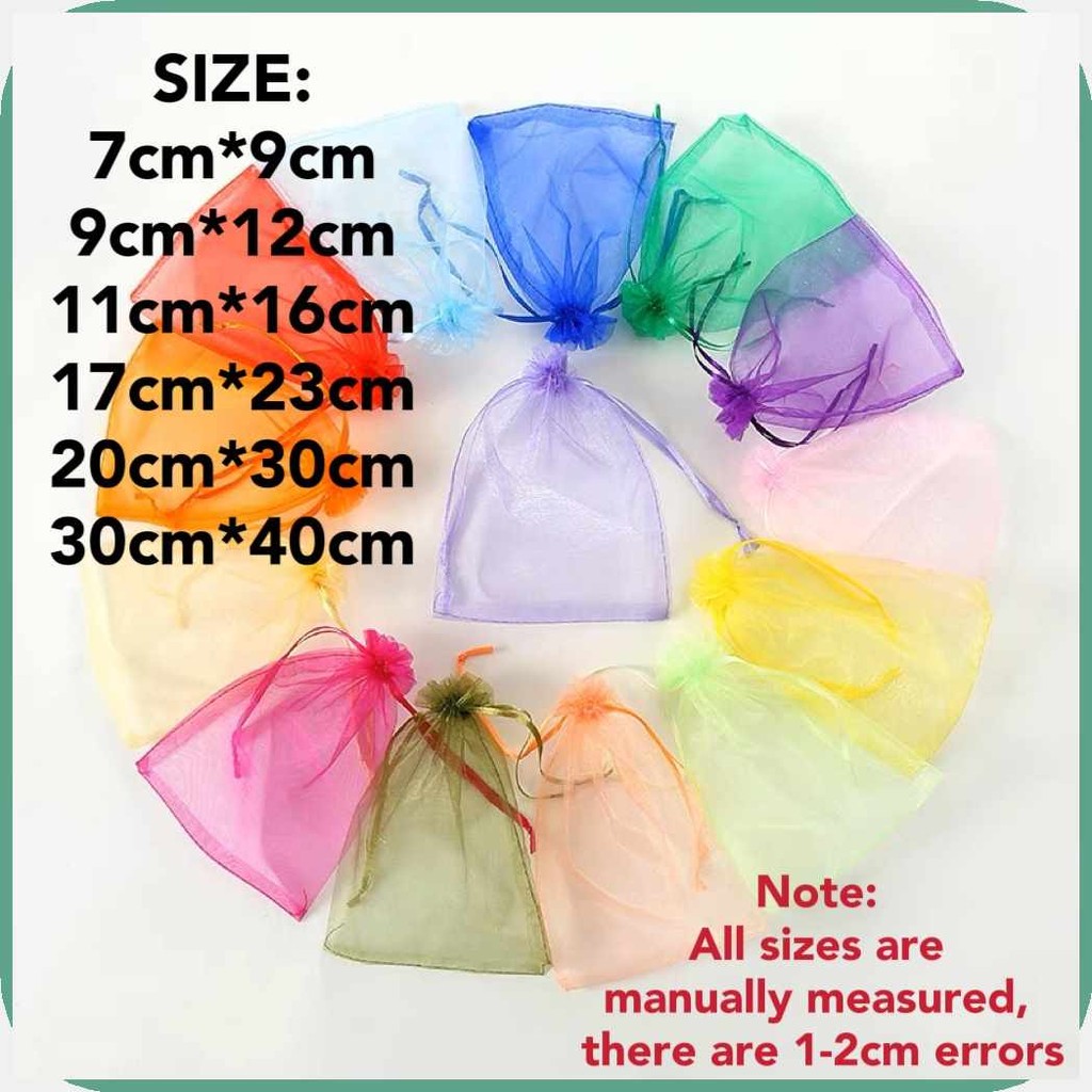 50pcs*Ku,Organza/gM}Drawstring)O>Pouch)B>Wedding)b>or)k>Party)l>Gift)k ...