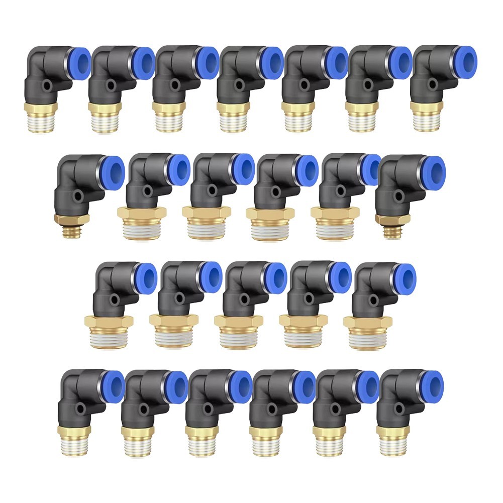 BUOP ️Pneumatic Elbow Quick Connector Air Fittings Thread Elbow Adapter ...
