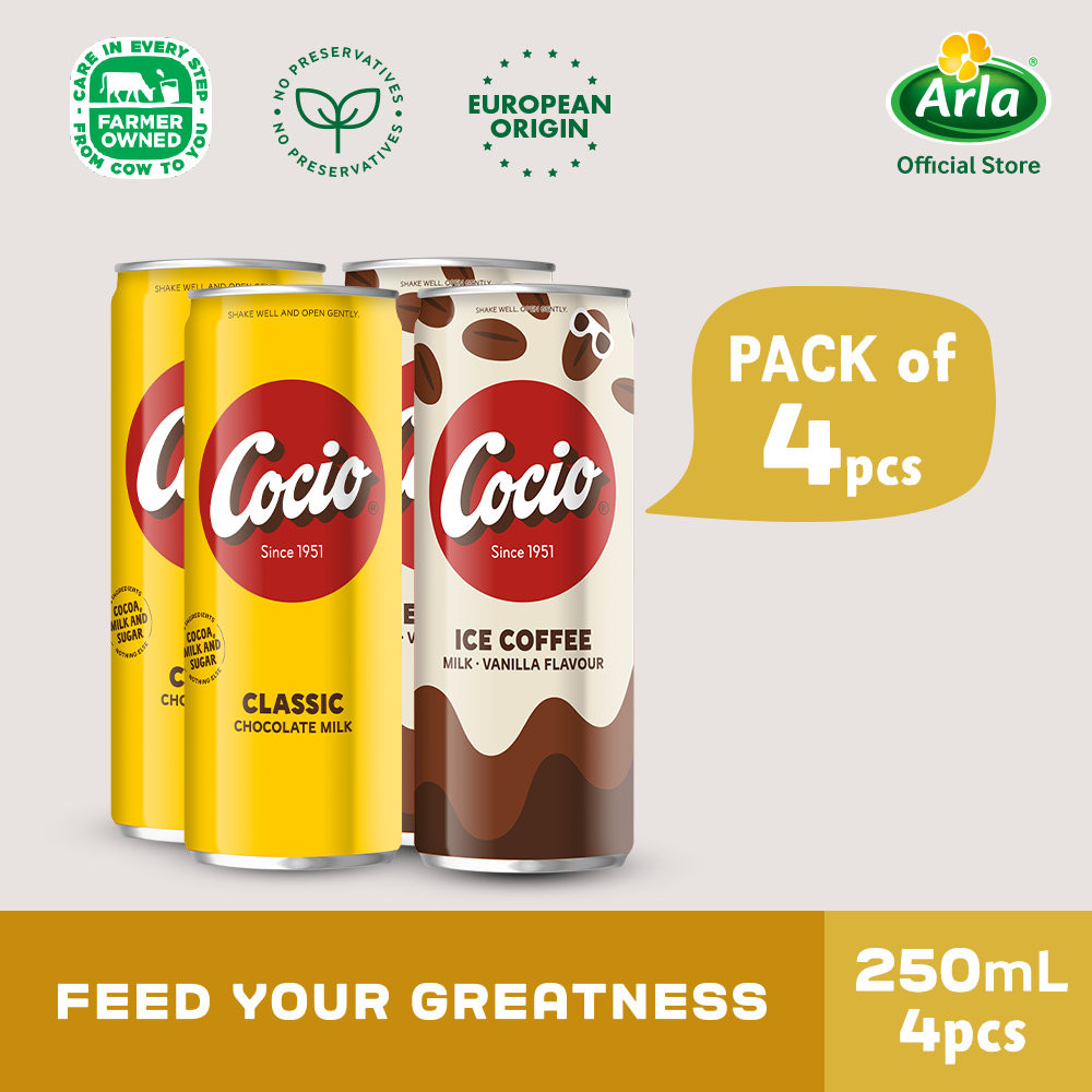 Cocio Classic in Can and Ice Latte 250ml 4-Pack | Shopee Philippines