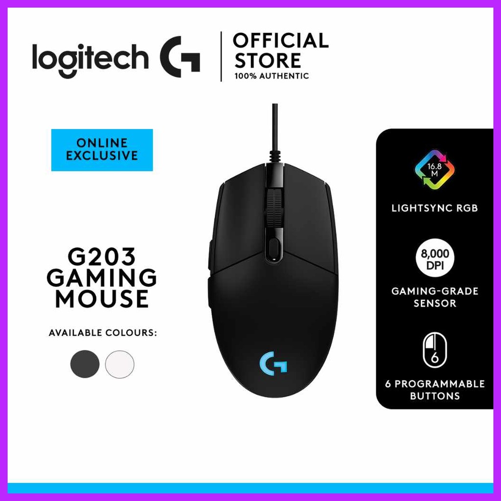 Logitech?s%G203#Ur]S|2nd.qo]Gen.gs]8,000.m]DPI,.n]LIGHTSYNC.N]RGB Wired ...