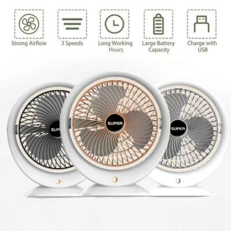 Mini USB Air Circulating Fan Desk Fan 180 Mechanical Rotating Portable ...