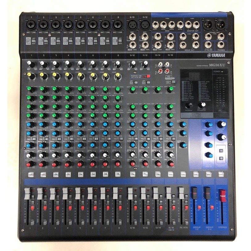 Yamaha Audio Mixer MG16XU 16 Channel Stereo Professional Mixing Console ...