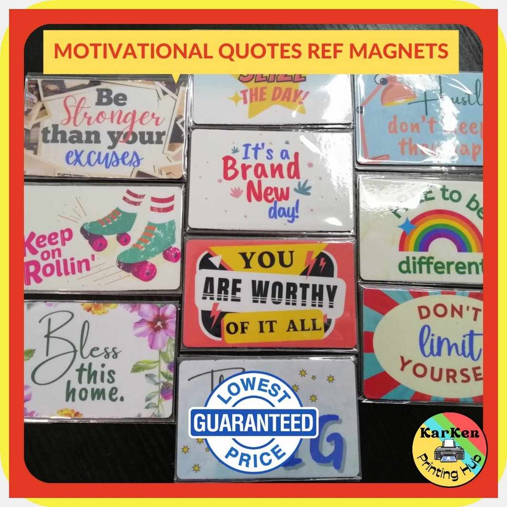 MOTIVATIONAL QUOTES Ref Magnet for Gift giving/Raffle/Giveaways ...