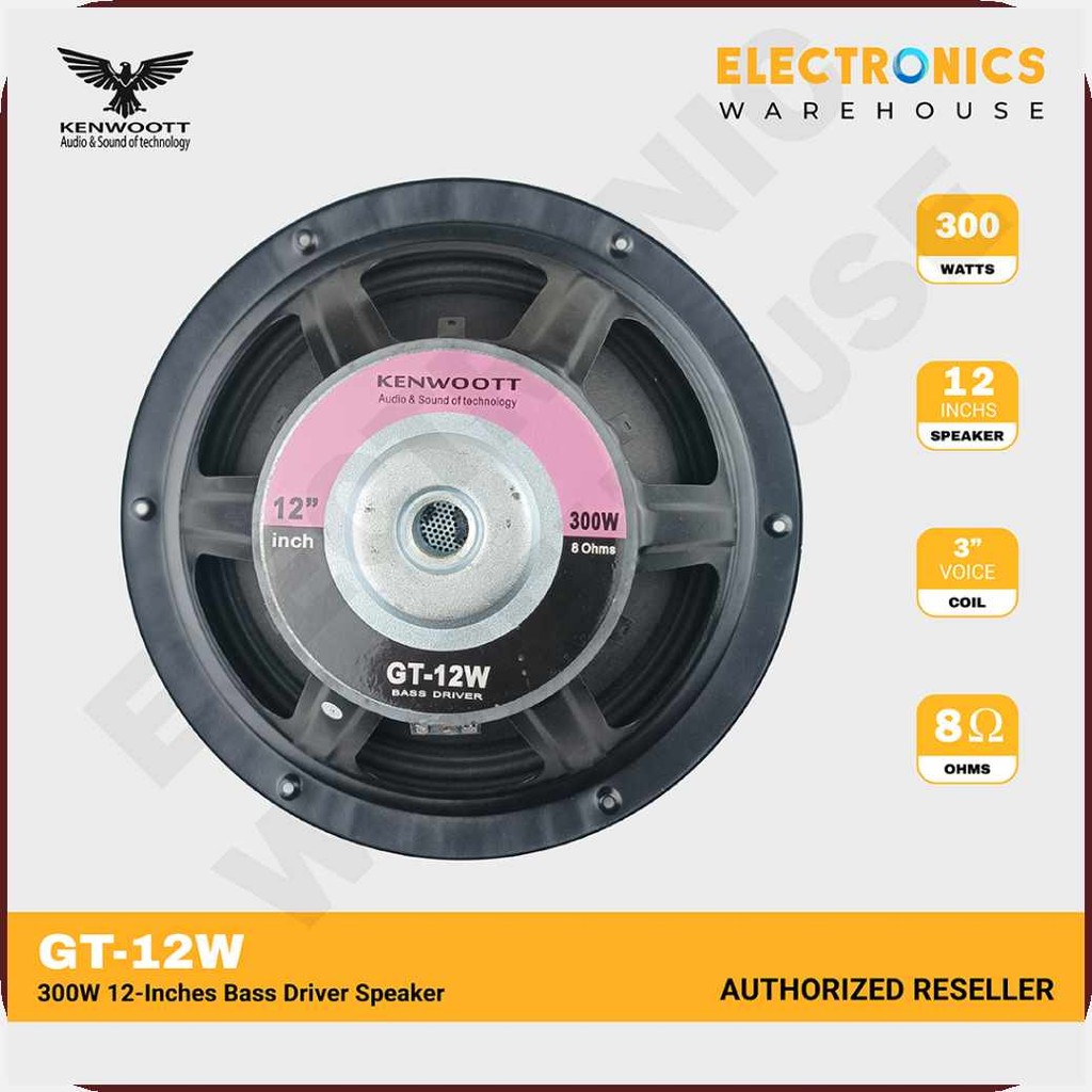 Kenwoott%y'GT-12W>dI#300W.YW]12-Inches/Ss^Bass/ff^Driver/sY^Speaker ...