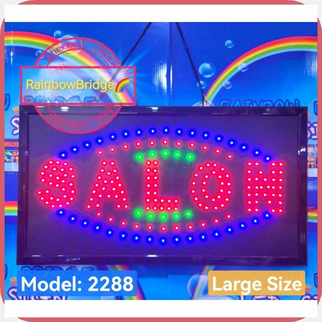 SALON - RAINBOW BRIDGE LED SIGNAGE (New-Small-Large) #SIZE: W48cm ...