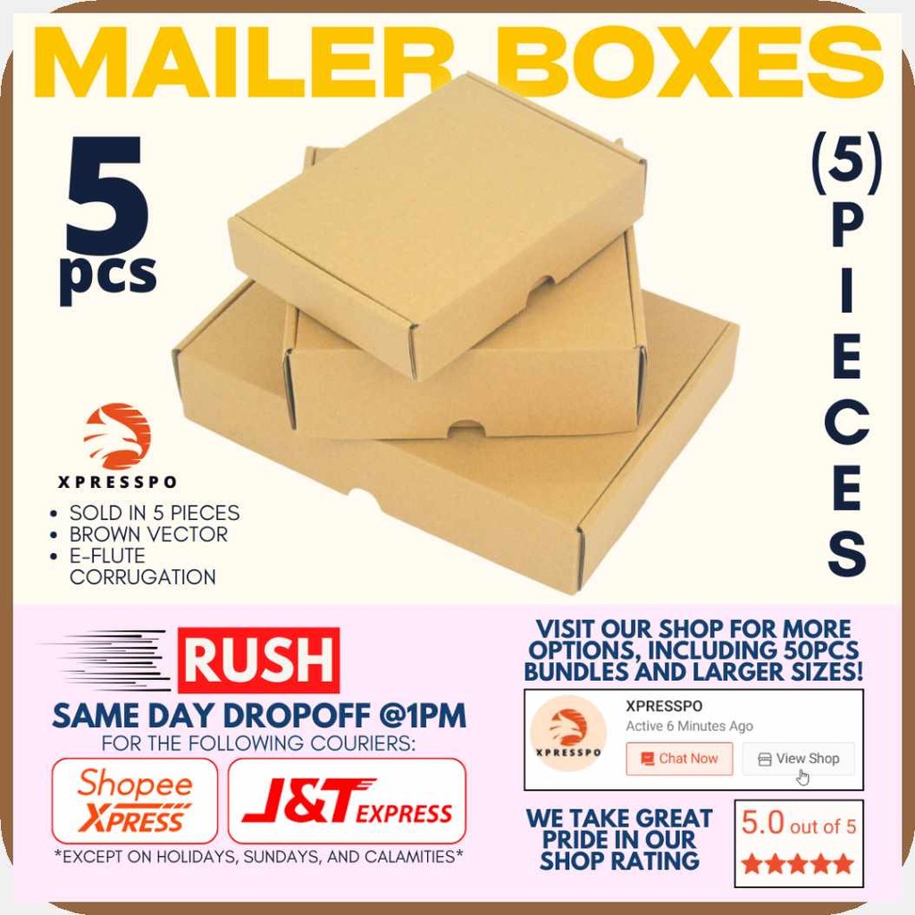 $A$5$G/pcs$B/MAILER$p/BOXES$c/(RUSH$jw/@1%eL:PM%cz:D-OFF), Packaging ...