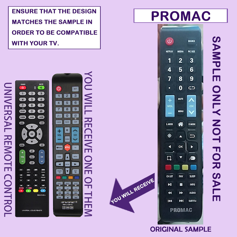 Remote Control For PROMAC TV Remote 100% Universal Smart tv Remote Na ...