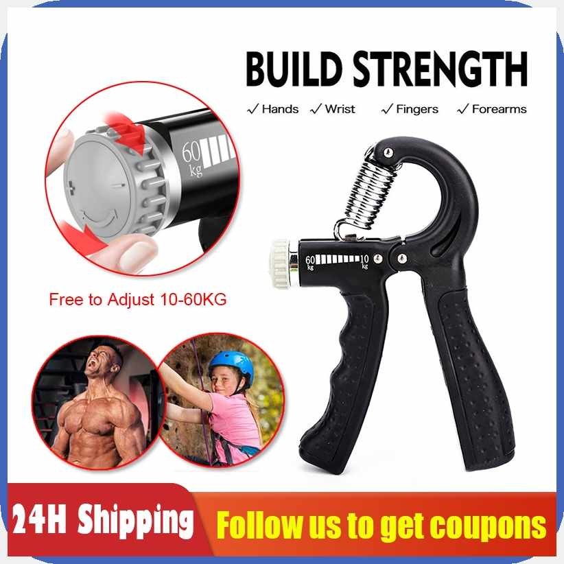 10-60Kg Adjustable Hand Gripper Exercise R Shape Fitness Grip Wrist ...