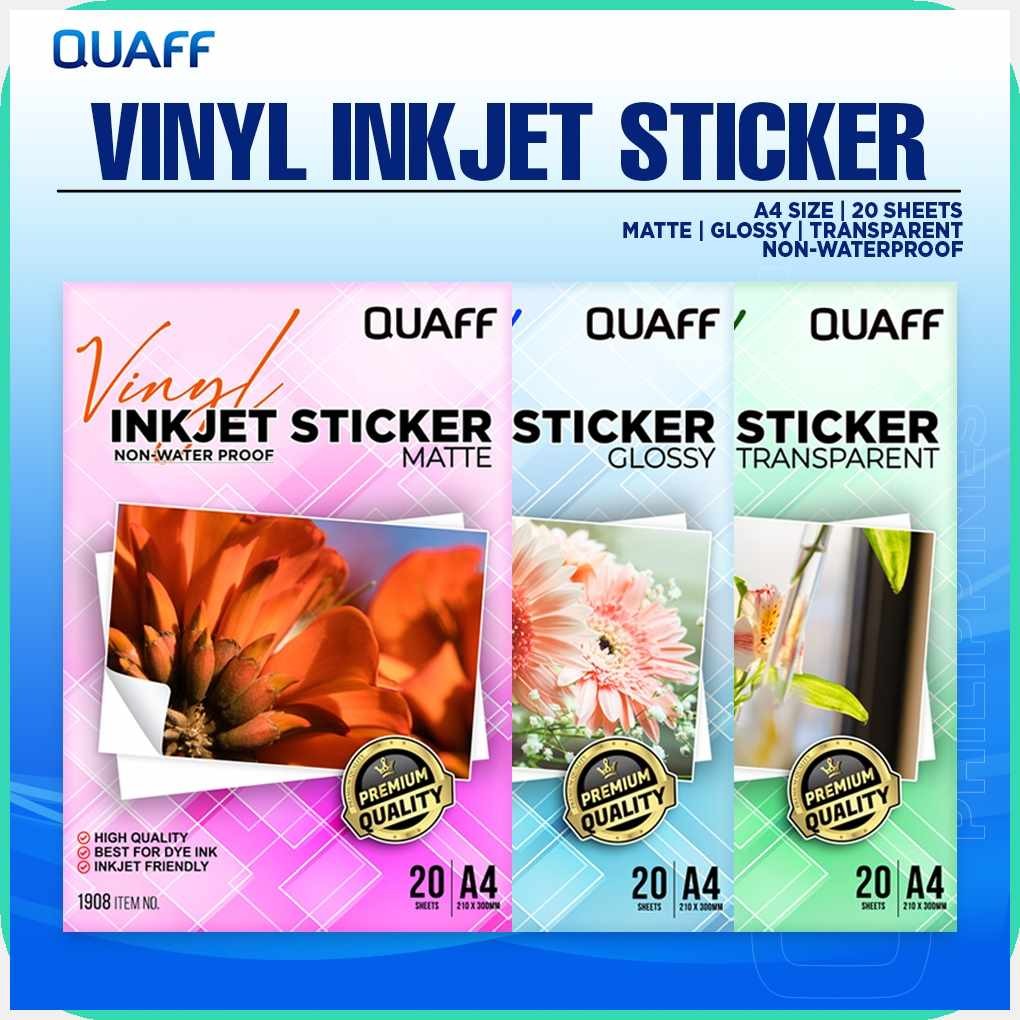 QUAFF`F[Vinyl;T+Inkjet nG+rS+vi+ak+qi+uB+Sticker A4 Size for Label ...