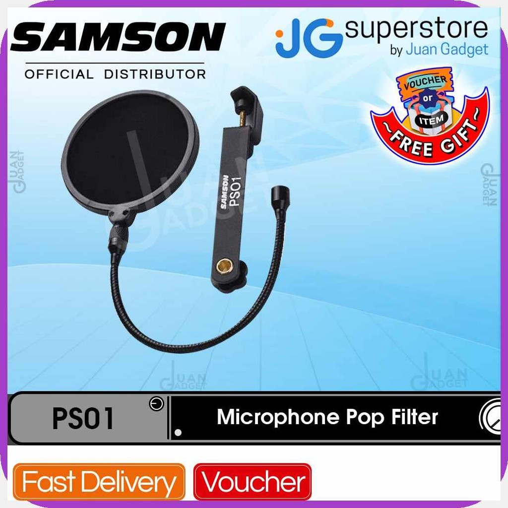 Samson PS01 Flexible Microphone Pop Filter with Durable Gooseneck | For ...