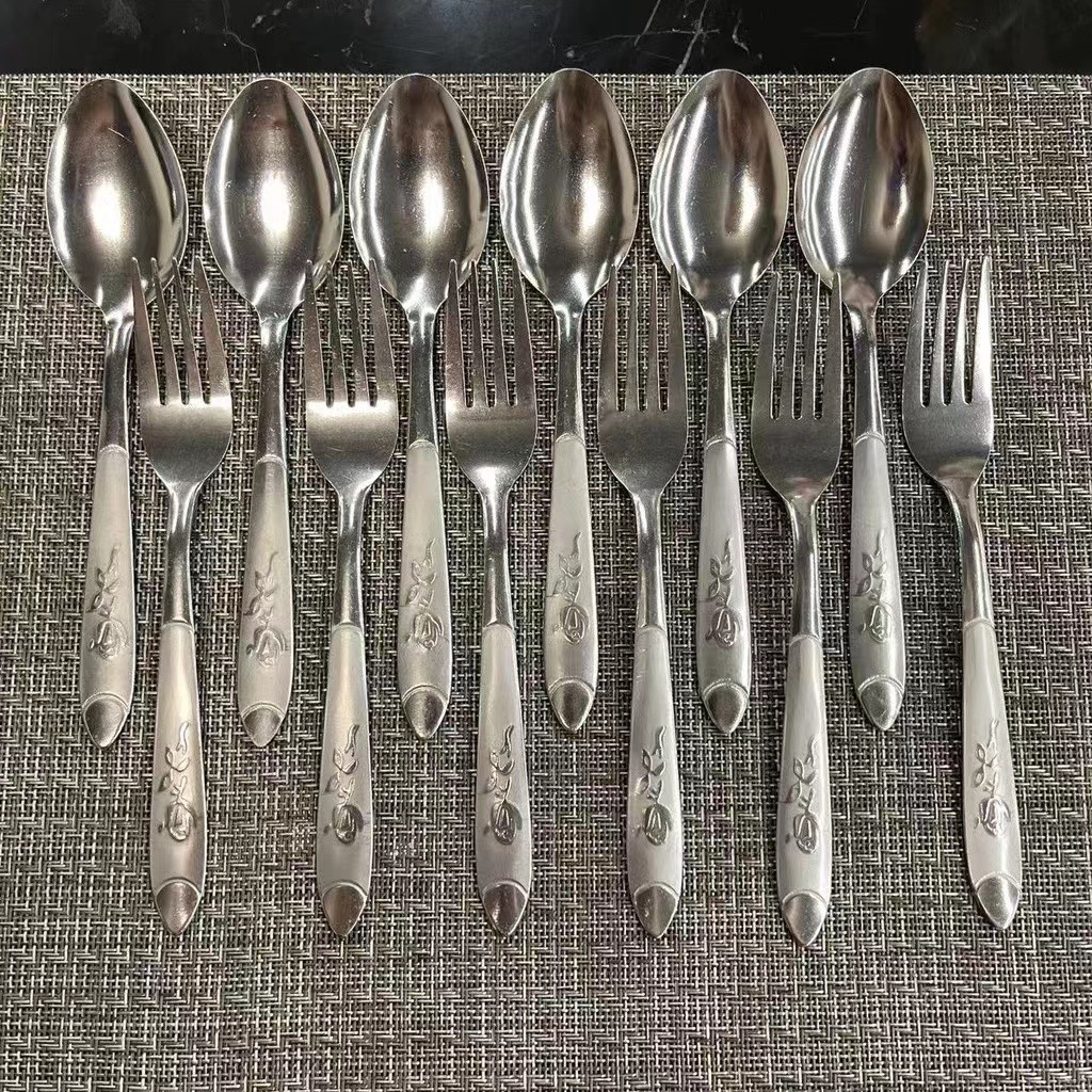 Basic Family12pcs. Stainless Steel Spoon stainless steel fork spoon and ...