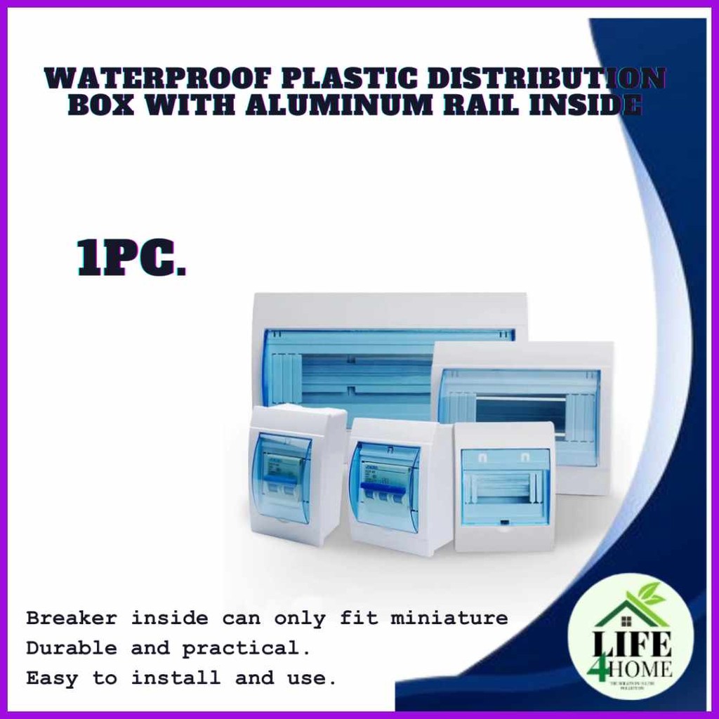 Waterproof Plastic DISTRIBUTION BOX with Aluminum Rail inside ( 2-3, 3 ...