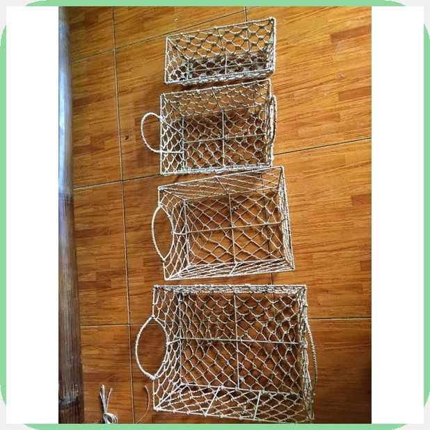Abaca fruit tray , organizer and wine holder(murakeni) handmade native ...