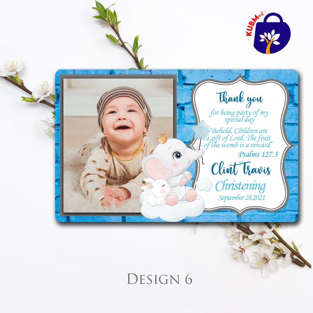 Baptism Boy Ref Magnet Souvenir | Blue Christening | Birthday | Wedding ...