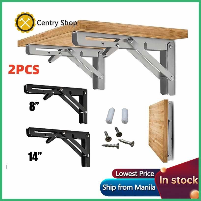 1Pcs Folding Angle Bracket Adjustable Wall Mounted Folding Table Shelf ...