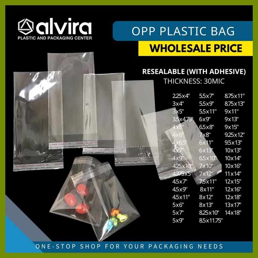 OPP Plastic Bag With Adhesive Small Sizes up to 7x10 (500pcs) | Shopee ...
