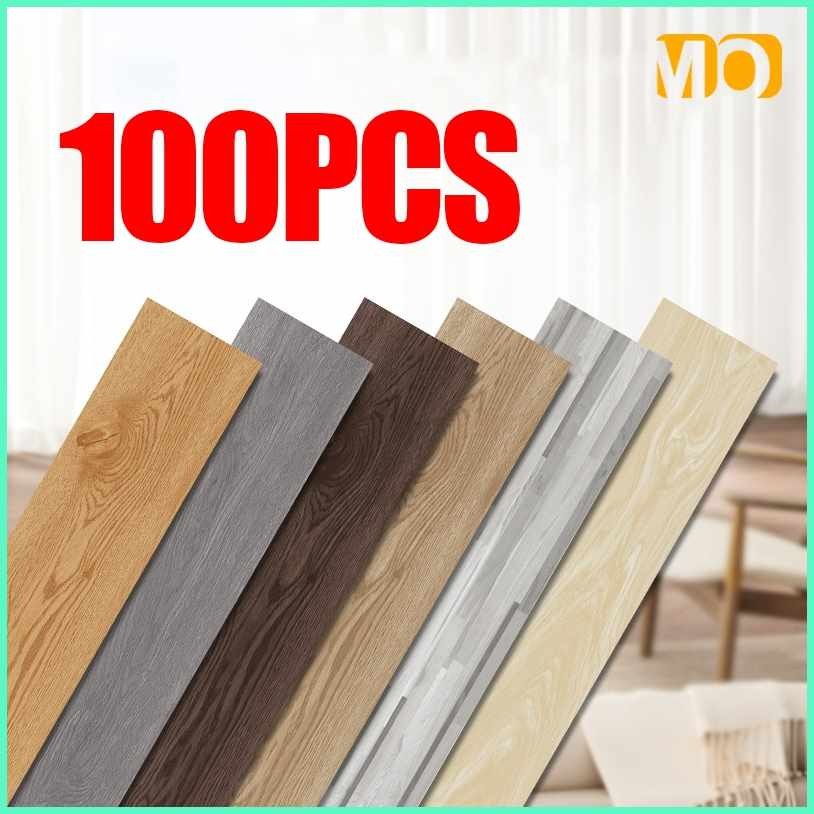 100PCS[fz+Floor:hy'Sticker-nGSelfRIAdhesiveq91X15CMFWearFWaterproofqPVC ...