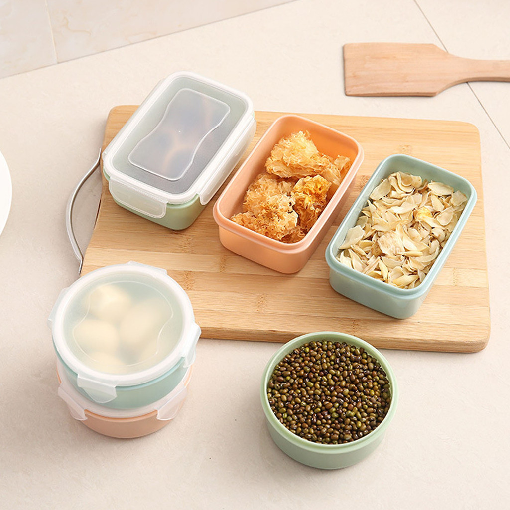 Food Storage Containers Bento Box Mini Refrigerator Organizer with Lid ...