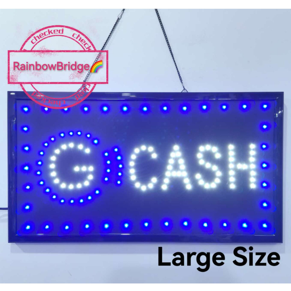 RAINBOW BRIDGE LED SIGNAGE G-CASH (New-BLUE+WHITE-Small-Large) #SIZE ...