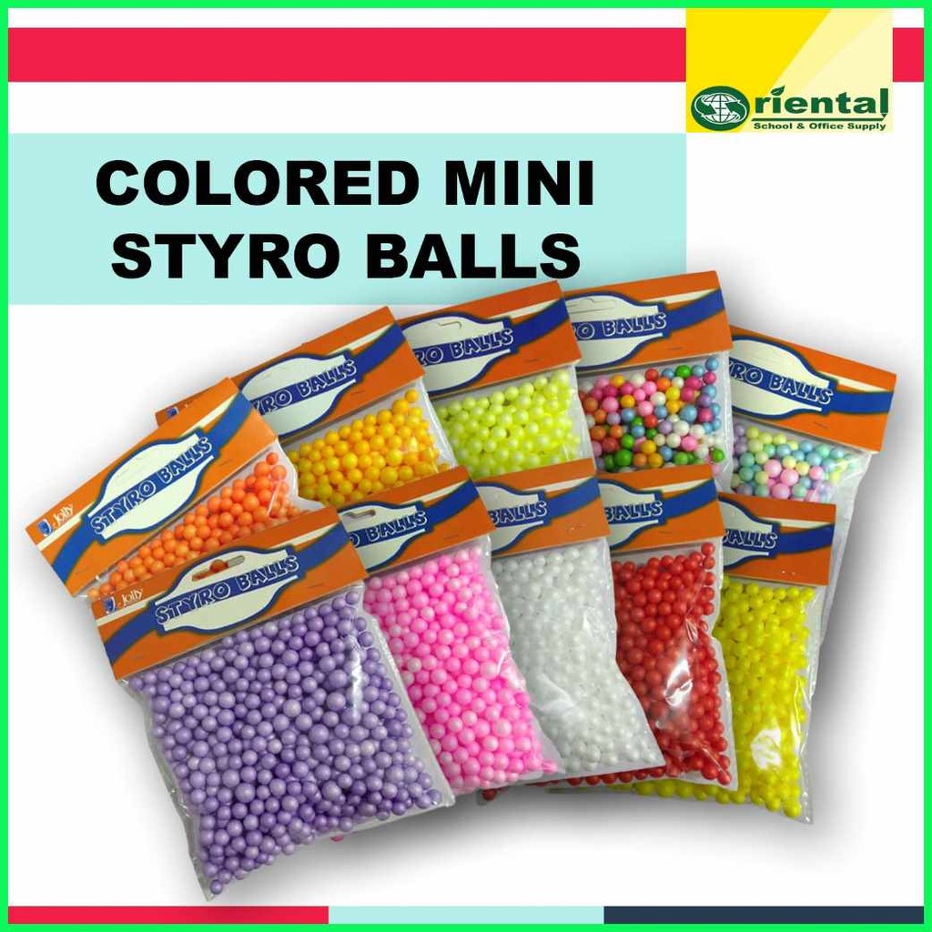 Jolly Mini Styro Balls / Beads - White and Colored Styrofoam Ball ...