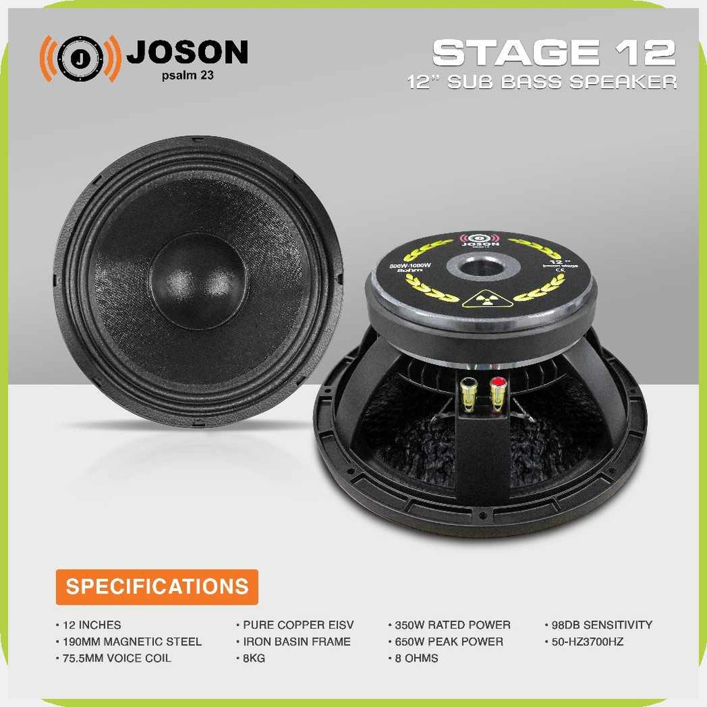 Joson STAGE 12 Professional Sub Bass Speaker (1pc) | Shopee Philippines