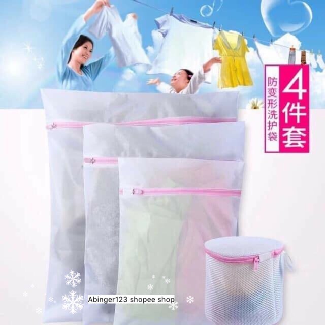 4 in 1 Washing Machine Closure Laundry Mesh Net Bag cod | Shopee ...
