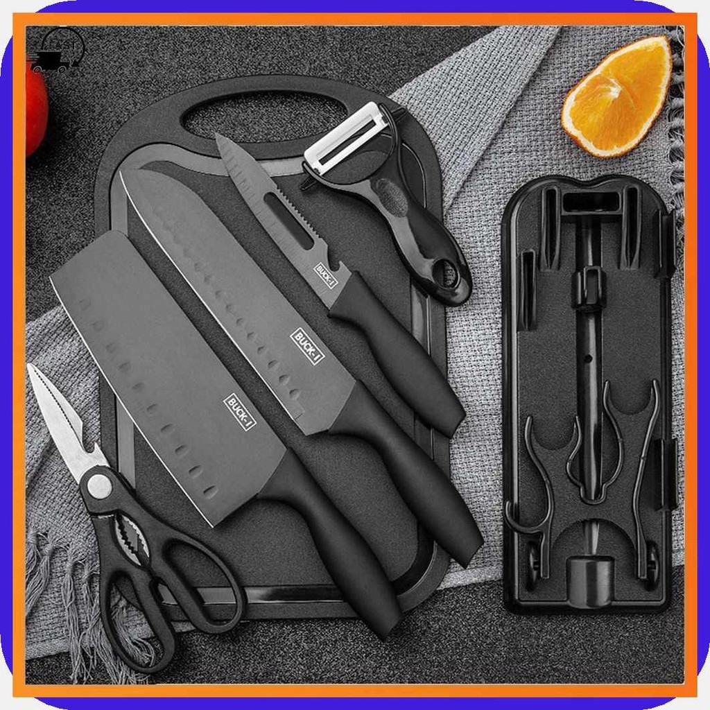 High Quality Stainless Steel Multifunction Kitchen Knife Sets 7-Pieces ...