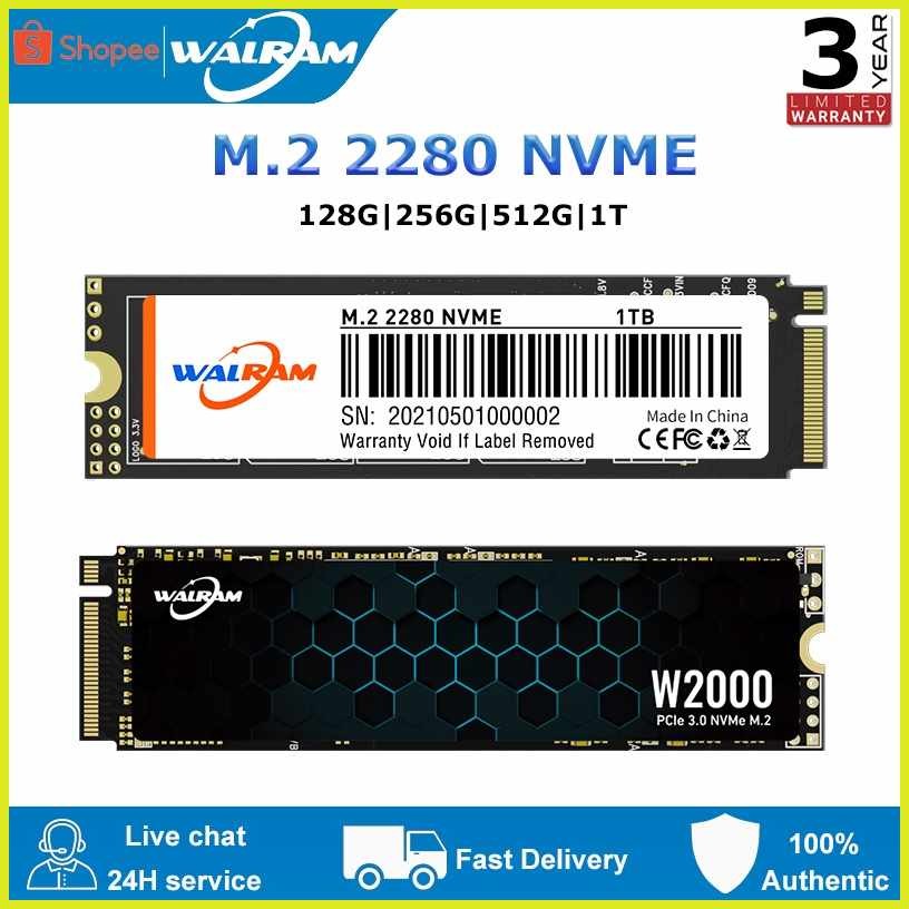 Walram M.2 PCIe3.0 SSD 256Gb M2 NVME 128GB 512GB 1TB Solid State Disk ...