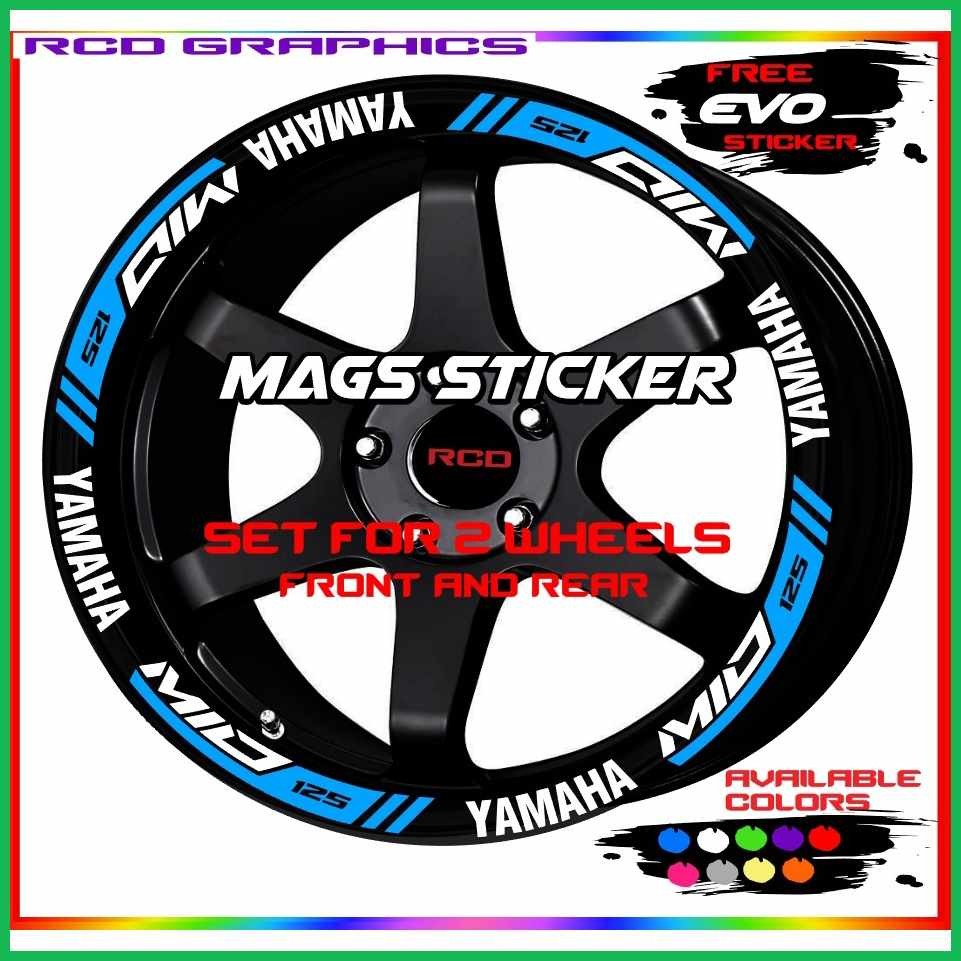 Yamaha*t&mio.NN.125.vG]mags.A]sticker.Q]fit.g]to.j]all.J]125 rim 14 set ...